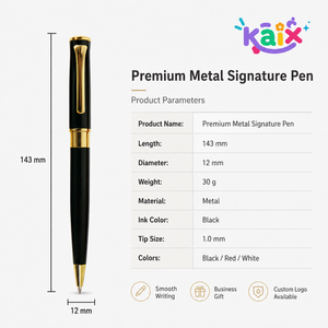 Stylos métalliques de luxe KAIX avec finition OEM, boîte cadeau, logo personnalisé, stylos d'affaires pour cadeaux d'entreprise - Product Image 2