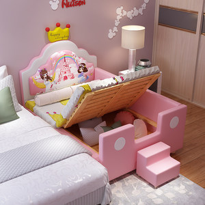 <span class=keywords><strong>Lettino</strong></span> per Bambini JINS in Legno Massello con Sponda di Sicurezza, Combinazione di Letti in Pelle, Paracolpi Piccolo per Culla - Product Image 4