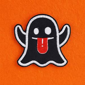 Parche bordado de chenilla fantasma negro de Halloween para proyectos de manualidades DIY - Product Image 4