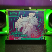 Protecteur de boîte d'entraînement Elite en acrylique résistant aux UV - Matériel 6 mm + 5 mm + 4 x 3 mm 52N+ aimants - Compatible PKMN ETB (base noire)