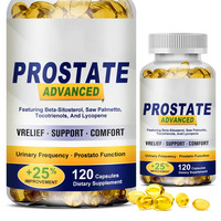 Capsules Avancées pour la Prostate 120 gélules Bêta-Sitostérol Palmier Nain Lycopène Urinaire Prostate OEM