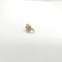Faux Piercing en Acier Inoxydable Inoxydable Coeur Étoile Zircon Bijou de Nez Clipsable Charnière Jolis Anneaux de Nez Dorés pour Femmes