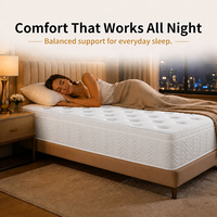 Matelas orthopédique à ressorts ferme-moyen, compressé en boîte, tailles Twin, Full, Queen, King, pour mobilier de chambre