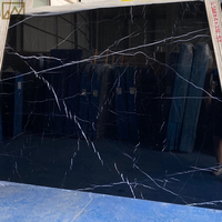 KINGS-WING Noir Marquina Marbre Grand Noir Plancher Escalier Carrelage Dalle Bureau Réception Comptoir Moderne Marbre