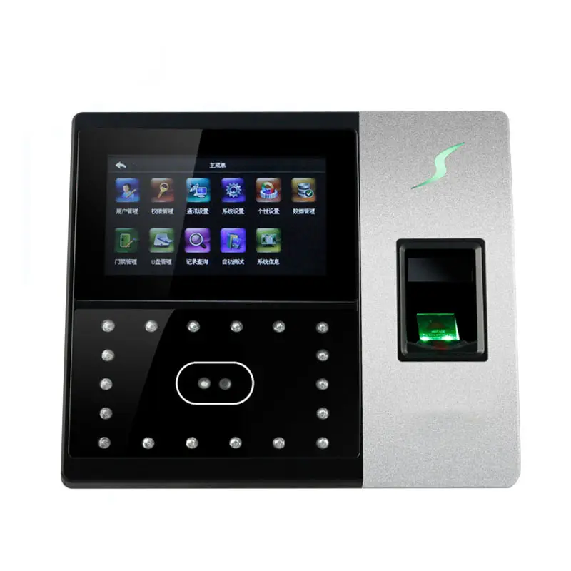 ZK iFace702-escáner biométrico de huella dactilar, dispositivo de grabación de tiempo de asistencia, Control de acceso de puerta de seguridad, 4,3 pulgadas