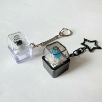 Cross-border Same-style Plastic Keycap Stress-relief Toy Illuminated Electronic Keyboard Keychain Pendant for 2-4 Year Olds