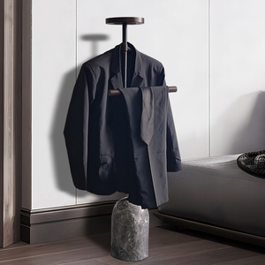 Hiện đại bằng gỗ Áo Rack với phong phú treo không gian sắt đứng cho phòng khách phòng tắm với đá cẩm thạch cơ sở - Product Image 5