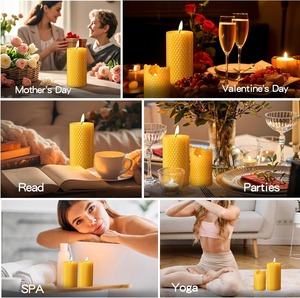 Velas <span class=keywords><strong>de</strong></span> <span class=keywords><strong>Cera</strong></span> <span class=keywords><strong>de</strong></span> <span class=keywords><strong>Abeja</strong></span> Enrolladas a Mano con Logotipo Personalizado, Velas <span class=keywords><strong>de</strong></span> Pilar Naturales Ecológicas con Aroma para Navidad y Actividades Religiosas - Product Image 6