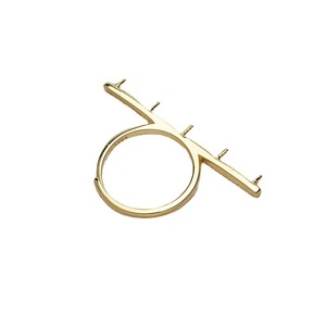 Anillo Abierto de Plata S925 Wenchi con Perla Ajustable 7-8 DIY 17081, Base Vacía para Joyería - Product Image 5