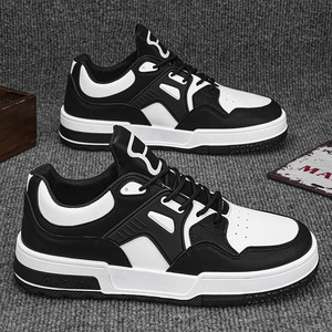 Chaussures de sport basses tendance pour hommes, à lacets, blanches, respirantes, décontractées pour étudiants, printemps/hiver/été/automne - Product Image 3