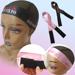 Nueva Banda Elástica para Fijar Pelucas <span class=keywords><strong>de</strong></span> Satén con Logotipo Personalizado, Banda para la <span class=keywords><strong>Cabeza</strong></span> para Fijar Pelucas con Encaje <span class=keywords><strong>Frontal</strong></span>, la Banda <span class=keywords><strong>de</strong></span> Fijación Más Cómoda e Indolora - Product Image 1