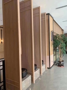 Wood Room Divider <b>Curtain</b> Wall <b>Panel</b> Japanese Style Eco-Friendly Hall Partition 70in and Above - Product Image 1