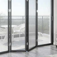 Porte pliante pliable sur mesure conception de profilé en aluminium moderne pour les applications de villa de luxe