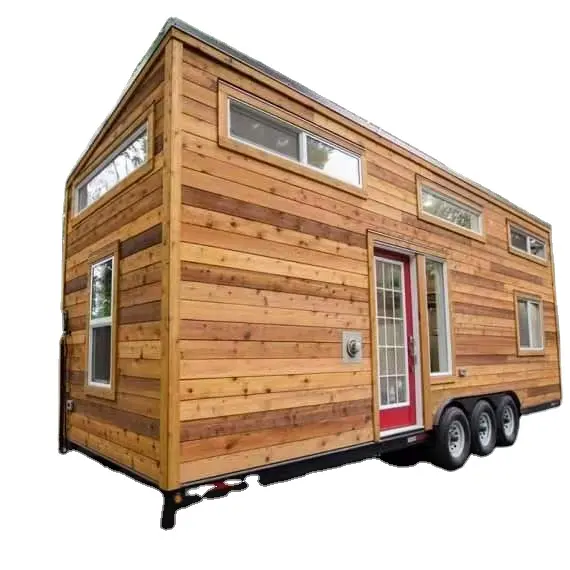 Prefab 20 ft tiny container car house trailer tiny homes on wheels modular 2 bedrooms