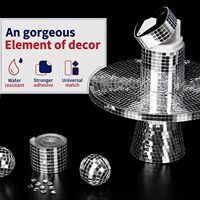 Carreaux de miroir disco miroirs en verre carrés adhésifs carreaux de mosaïque carreaux de boule disco en verre véritable pour l'artisanat