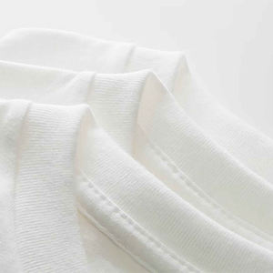 T-shirts pour hommes de luxe surdimensionnés en coton 100% 305 g/m², design uni, haute qualité, logo personnalisé en relief, tricoté - Product Image 5