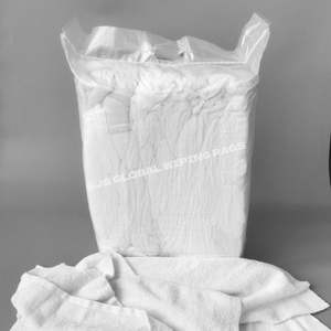 Serviettes de bain 100% coton recyclé, non tachantes, absorbantes, chiffons de nettoyage super absorbants, chiffons en coton blanc pour le nettoyage - Product Image 1