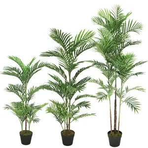Exporting 120cm high simulation palm tree with pot for home decoration