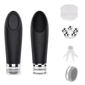 Nettoyeur sonique imperméable 4 en 1, brosse nettoyante faciale électrique en silicone, vibration thermique <span class=keywords><strong>pour</strong></span> un nettoyage en profondeur des <span class=keywords><strong>pores</strong></span>, <span class=keywords><strong>appareil</strong></span> de soin <span class=keywords><strong>du</strong></span> <span class=keywords><strong>visage</strong></span> - Product Image 6