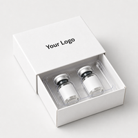 Boîtes d'emballage personnalisées en gros pour flacons de peptides de 2 ml et 3 ml, boîtes en papier avec insert en plastique, impression de logo OEM ODM