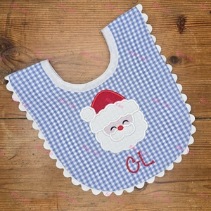 Set di abbigliamento per neonati con ricamo personalizzato panno per rutti bianco Ric Rac rifinito Set di abbigliamento per neonati regalo per neonati con monogramma per 2025 - Product Image 6