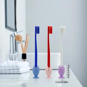 Silicone Electric Kids Toothbrush Holder Stand Wallmounted Foldable Organizer Hanger for Bathroom Shower Kitchen Standing Type - Product Image 4