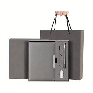 Ensemble cadeau d'affaires promotionnel élégant avec bloc-notes, stylo rechargeable, clé USB, articles cadeaux souvenirs de luxe, coffret cadeau - Product Image 1