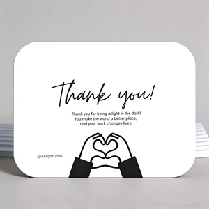 Tarjetas <span class=keywords><strong>de</strong></span> Agradecimiento Personalizadas con Mensaje a Medida, Encuadernación Perfecta, Papel Recubierto y Opciones <span class=keywords><strong>de</strong></span> Papel Elegante - Pedido al por Mayor - Product Image 3