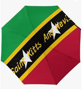 Paraguas de Viaje Personalizados al por Mayor de Saint Kitts y Nevis, Diseño de Moda, Resistentes al Agua y al Sol, Plegables, Automáticos y Portátiles - Product Image 1