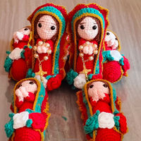 Poupée Vierge Marie au crochet faite à la main, figurine religieuse catholique Amigurumi, cadeau de baptême, première communion, confirmations, vente en gros