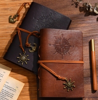 Classeur en cuir pour cahier sur le thème des pirates vintage promotionnel avec journal d'apprentissage et de planification créatif avec logo personnalisé