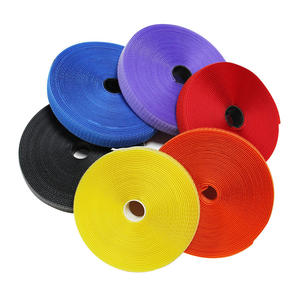 Customized Colors Strong Self Adhesive Fabric Hook and <strong>Loop</strong> 30% Nylon and <strong>70</strong>% Polyester Fastener Sew on Tape Garments - Product Image 1