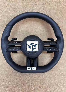 Volant en cuir et fibre de carbone adapté aux modèles Benz <span class=keywords><strong>2022</strong></span> : CLS, GLE, W213, W238, W205, W222, W463, W167, C260, C300, C43, W211, W223 - Product Image 4