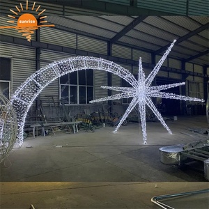 Luces Decorativas LED con Motivo de Estrella 3D para Exteriores, Personalizadas, al por Mayor, para Decoración Comercial, Festiva y Navideña - Product Image 2