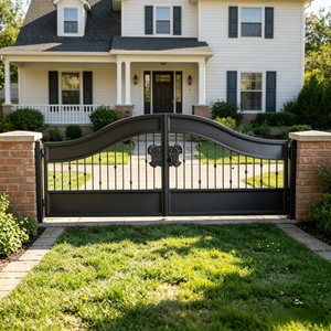 XIYATECH Villa Gate Designs et Arche de Jardin Portes en Acier Fer Forgé Moderne Rétractable Portes Personnalisées en Fer Forgé - Product Image 1