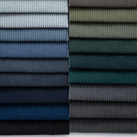 Tissu en velours côtelé teint 100 % polyester, tricoté chaîne, épaissi, imperméable, pour vêtements, coussins, lits pour animaux, canapés et textiles – Vente en gros