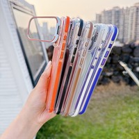 Support de cadre d'appareil photo magnétique pour coque de téléphone portable iPhone 17 16 15 14 13 12 Pro Max, étui dégradé pour Samsung