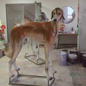 Sculpture de <span class=keywords><strong>chien</strong></span> <span class=keywords><strong>Saluki</strong></span> grandeur nature Statue à vendre Statue de jardin de gorille en fibre de verre avec sculpture à la main - Product Image 5