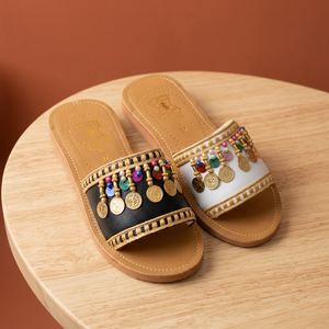 Moroccan Handmade Leather Sandals for Women & Men Traditional Summer Slippers Custom Design & Size | Genuine Moroccan Leather - Product Image 1