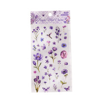 3 Stiker Per Paket Seri Huruf Flower Isle Bertema Bunga untuk Hiasan dan Latar Belakang Jurnal DIY