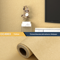 Sampel Gratis Lembaran Wallpaper Dekoratif Interior Ubin Lembut Panel Dinding Aksen Warna Kuning Abu-abu Putih Latar Belakang Ruang Tamu