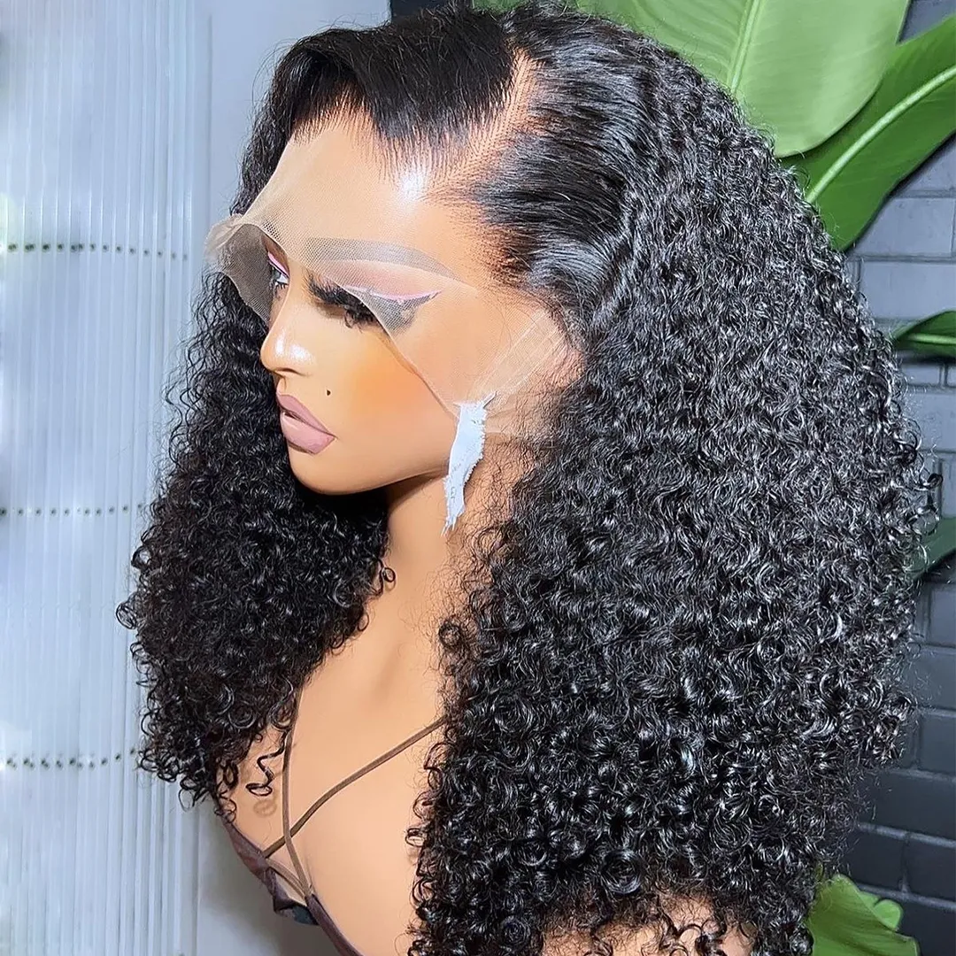 Kinky Curly Hd Lace Frontal Wigs Human Hair Cheap Raw Brazilian Human Hair Lace Front Wig Human Hair Wigs For Black Women Vendor