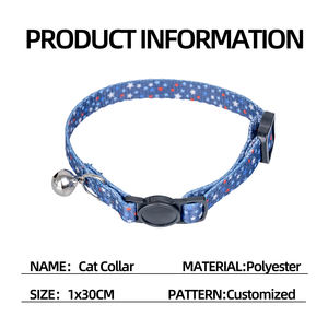 <span class=keywords><strong>Collar</strong></span> para Gato Ajustable de Diseño de la Serie Azul, Venta al Por Mayor del Fabricante, Económico y Personalizable - Product Image 4