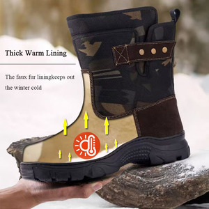 <span class=keywords><strong>Bottes</strong></span> d'hiver pour hommes en camouflage, mi-mollet, imperméables, isolées, antidérapantes, doublées <span class=keywords><strong>de</strong></span> fourrure, pour la <span class=keywords><strong>chasse</strong></span> en plein air - Product Image 5