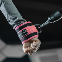 LS0124 Accessoires de Gym Sangles et Chevillères Rembourrées en Néoprène pour Machines à Câbles de Musculation