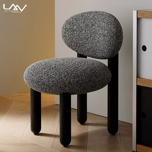 Silla de Comedor Tapizada de Estilo Moderno para Hotel o <span class=keywords><strong>Restaurante</strong></span>, Silla de Vestidor de Lujo con Marco de Madera y Tapicería de Tela para Dormitorio de Villa - Product Image 5