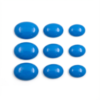 Vente en gros de cabochons ovales en turquoise naturelle polie sur mesure, 25 mm, avec jeu de couleurs ou feu pour la fabrication de bijoux
