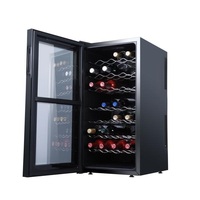 Réfrigérateur à vin à double zone à commande tactile intelligente avec porte en verre Petit réfrigérateur électrique autoportant pour voiture en plein air Hôtel