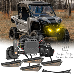 Kit de feux de signalisation LED avant et arrière universels 12V pour UTV avec klaxon pour <span class=keywords><strong>Can</strong></span> <span class=keywords><strong>Am</strong></span> <span class=keywords><strong>Maverick</strong></span> Commander Defender - Product Image 1