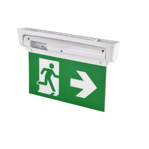 Segnale di Uscita di Emergenza Luminoso Ricaricabile LED Running Man, 3W 1200mAh, Indicatore 3 Ore, Batteria agli Ioni di Litio in Plastica - Product Image 1